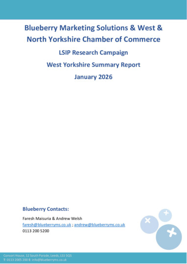 Blueberry - LSIP Research Campaign - West Yorkshire - Summary Report - January 2026 - Image